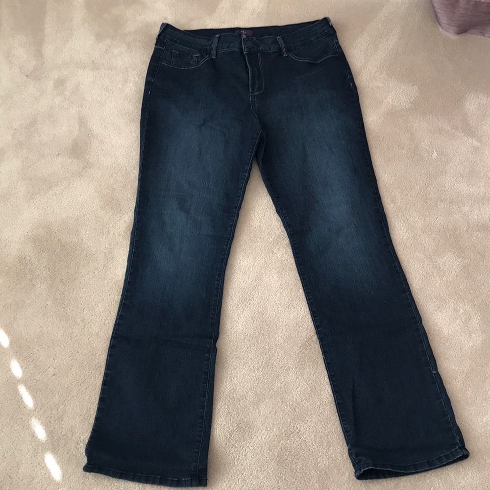 Dark blue bootcut jeans